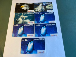 - 58 - Liechtenstein Animal 7 Different Phonecards With Variants - Liechtenstein