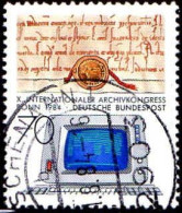 RFA Poste Obl Yv:1053 Mi:1224 10.Internationaler Archivenkongress Bonn (TB Cachet Rond) - Informatik