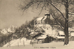 Chateau D' Oex L' Eglise Sous La Neige  RV - Château-d'Œx