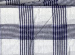 2 Coupons De Tissu à Quadrillage Bleu Et Blanc 1/2 Coton- 170 X 150 Cm - Other & Unclassified