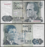 SPAIN BANKNOTE - 10000 PESETAS 1985 (1987) Pick 161 - F/VF (STB#01) - [ 4] 1975-… : Juan Carlos I