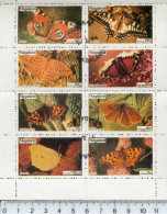 Nagaland  -1974 - (Nord India) - Papillons//Butterflies - Série En Bloc Feuillet De 8 Valeurs Oblitérés - Vignettes De Fantaisie