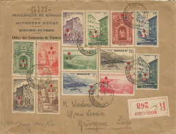 MC 200/212 Sur Lettre Recommandée Avec Contenu Vérifié De Monte-carlo Le 8-2-40 Vers Liège (BE) - Covers & Documents