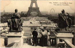 Delcampe - CPA PARIS 7e Tour Eiffel Champ De Mars Vue Prise Du Trocadero (1247649) - Eiffelturm
