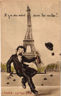 Delcampe - CPA PARIS 1 Tour Eiffel L Y A Du Vent Dans Les Voiles (1244268) - Eiffelturm