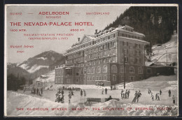 AK Adelboden, The Nevada-Palace Hotel Mit Eisbahn Im Winter - Adelboden