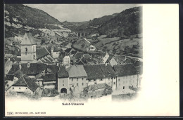 AK Saint-Ursanne, Teilansicht Mit Kirche - Saint-Ursanne