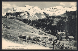AK Engelberg, Panorama Mit Schwand Und Titlis - Engelberg