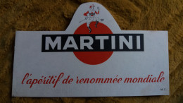 BUVARD PUBLICITAIRE PUBLICITE APERITIF MARTINI D APRES DON MC  FORMAT 12.5 PAR 21 CM  DECOUPE ? - A