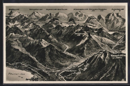 Künstler-AK Reichenbach, Ortsansicht Mit Hotel Niesen-Kulm, Frutigen Und Aeschi, Blüemlisalphorn Und Fründenhorn - Frutigen