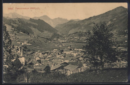 AK Zweisimmen, Stadtansicht Mit Bergpanorama - Zweisimmen