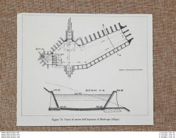 Delcampe - Le Centrali Idroelettriche Nel 1934 Sezione Vasca Di Carico Impianto Di Marlengo - Autres & Non Classés