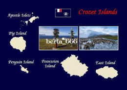 TAAF Crozet Islands Map UNESCO New Postcard * Carte Geographique * Landkarte - TAAF : Franse Zuidpoolgewesten