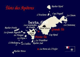 TAAF Crozet Islands Îlots Des Apotres Map UNESCO New Postcard * Carte Geographique * Landkarte - TAAF : Franse Zuidpoolgewesten
