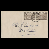 Malaya 1957 Independence Day First Day Cover, LABIS - Federation Of Malaya