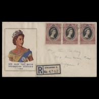 Malaya 1953 (FDC) 10c Coronation Singles, SINGAPORE - Federation Of Malaya
