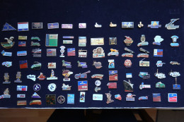Lot De 93 Pin's Radio France Choeur Orchestre Musique Culture Info Régie Radio Bleue Villes Régions Départements - Lotes
