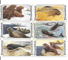 AZ03 - SERIE CHROMOS CHOCOLAT STOLLWERCK - GROUPE 12 MAMMIFERES MARINS - Stollwerck