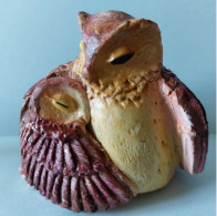 MINIATURE  ANIMAUX - HIBOUX - MAMAN HIBOU ET BEBE HIBOU - Animals