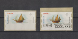España Spain 2002 - Jabeque Tira Etiqutetas Blancas Y De Ajuste - Machine Labels [ATM]