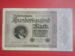 Allemagne, 100000 Mark 1923. Lettre E - 100000 Mark