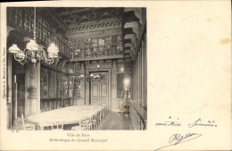 CPA Bibliotheque Du Conseil Municipal Paris - Bibliotheken