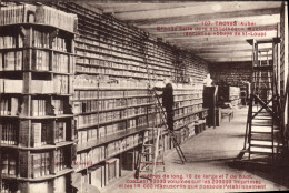 CPA Bibliotheque Troyes Grande Salle Ancienne Abbaye De St Loup - Bibliotheken