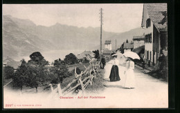 AK Obstalden, Auf Der Poststrasse - Obstalden