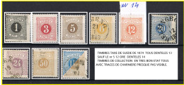 TIMBRES TAXE DE SUEDE  DE 1874 OBLITERE EN TRES BON ETAT - Autres & Non Classés