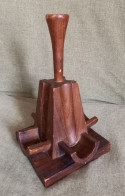 Ancien Repose / Porte Pipes, Pipe De Marque Pigot En Bois - 4 Emplacements - Vintage - Pfeifenhalter