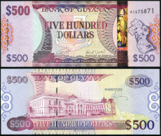 Guyana. 500 Dollars. ND (2019) Unc. Banknote Cat# P.37b - Guyana