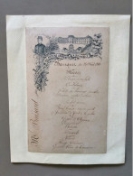 Delcampe - Menu Association Des Anciens Apprentis A. Tonnellé Banquet Du 15 Août 1899 - Menus