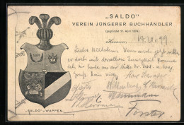 AK Hannover, Wappen Des Vereins Jüngerer Buchhändler Saldo - Libraries
