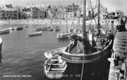 L243 England 1954 The Harbour St Ives Sheerness Boat Stairs RPPCvintage Postcard - St.Ives