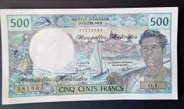 NEW HEBRIDES -  1970-1980 - 500 FRANCS - P#19 - UNC - BANKNOTES - PAPER MONEY - - New Hebrides