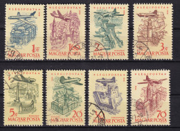 Timbre(s) Oblitéré(s) Hongrie Année 1958 P.A N° 213/214/215/216/217/218/219/220  Thème Avions Réf 9150 - Gebraucht