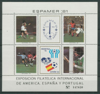 Argentinien 1981 Fußball-WM Spanien Block 28 Postfrisch (C22901) - Blocks & Sheetlets