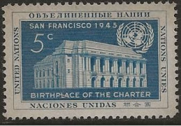 1952 - UN - ONU - NEW-YORK -  N°12-13-14 - 3 Stamps - Neuf MNH (**) - Neufs