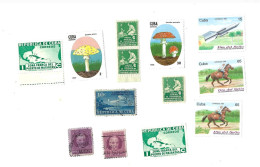 Collection De 12 Timbres MNH,Neuf Sans Charnière Et Oblitérés - Collections, Lots & Séries