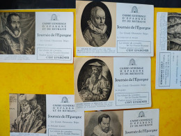 BELGIQUE LOT D UNE SÉRIE DE 6 BUVARDS  HOMMES ERASME MERCATOR PUBLICITÉ CGER - Verzamelingen & Reeksen