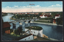 AK Neu-Ulm, Teilansicht Mit Brücke - Neu-Ulm