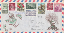 Spain Air Mail Cover Sent To Germany 18-1-1973 With A Lot Of Topical Stamps - Briefe U. Dokumente