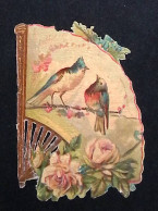 RL, Découpis, Oiseaux, Fleurs, Roses, 100 X 70 Mm - Animals
