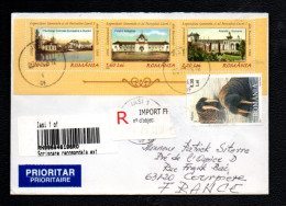 ROUMANIE LETTRE AVION RECOMMANDEE POUR LA FRANCE 2008 - Briefe U. Dokumente