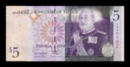 Tonga 5 Pa`anga Jorge Tupou V ND (2009) Pick 39b Sc Unc - Tonga