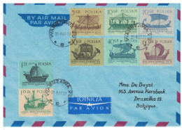 Poland/Polska Lotnicza / Par Avion Warszawa / Varsovie 1963 > Brussels Belgium - Avions