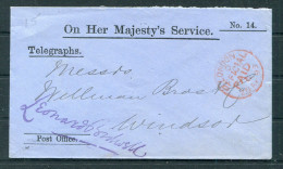 1893 GB On Her Majesty's Service O.H.M.S. Telegraphs Cover "London Official Paid" - Windsor - Briefe U. Dokumente