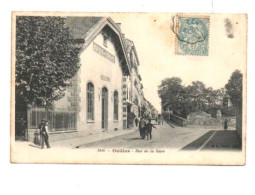 69. CPA - OULLINS - Rue De La Gare -  Brasserie Du Chemin De Fer Guillermin - 1906 - - Oullins