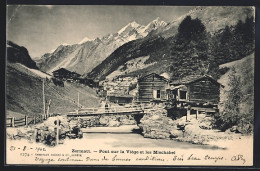 AK Zermatt, Pont Sur La Viège Et Les Mischabel - Zermatt