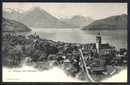 AK Vitznau, Ortsansicht Und Rigibahn - Vitznau